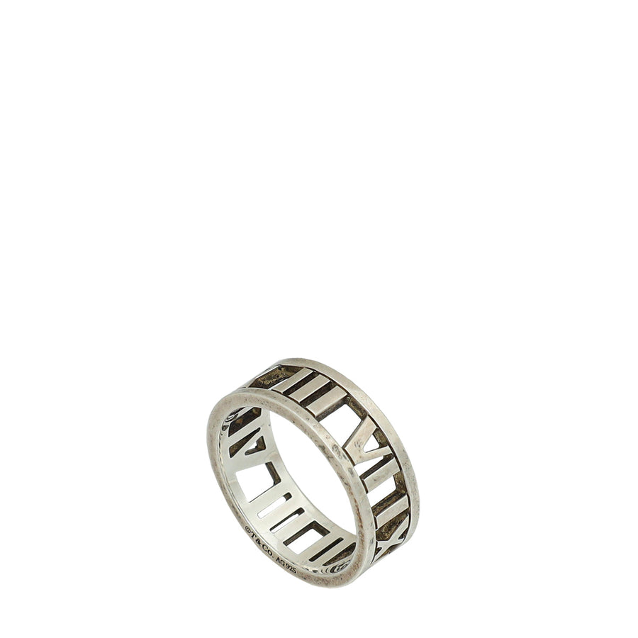 Tiffany & Co Sterling Silver Atlas Ring 52 (6)