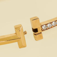 Tiffany & Co. 18K Pink Gold T1 Narrow Diamond Hinged Bangle