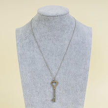 Tiffany & Co. Sterling Silver Heart Key Pendant Necklace
