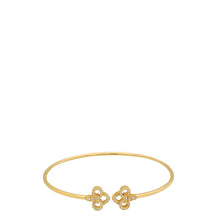Tiffany & Co. 18K Pink Gold Fleur de Lis Diamond Wire Bracelet 16