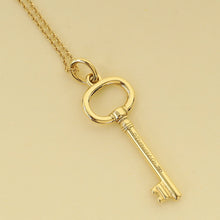 Tiffany & Co. 18K Yellow Gold Oval Key Pendant Necklace