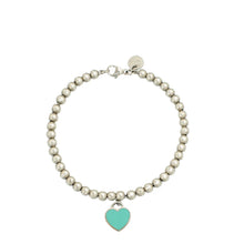Tiffany & Co Mint Heart Tag Bead Bracelet