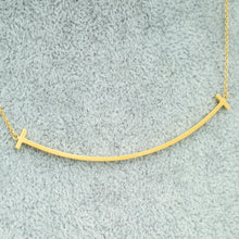 Tiffany & Co. 18K Yellow Gold T Smile Large Model Pendant Necklace