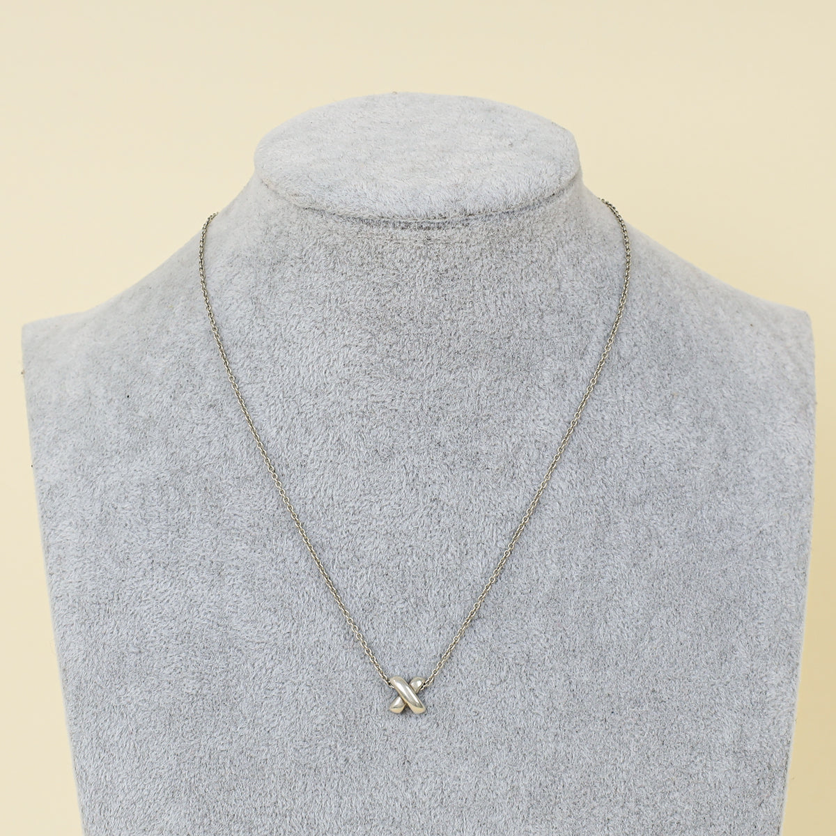 Tiffany & Co. Silver Sterling X Cross Pendant Necklace