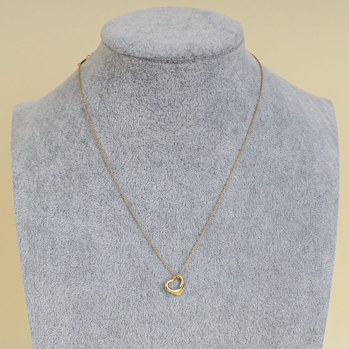 Tiffany & Co. 18K Yellow Gold Elsa Peretti® Open Heart Pendant Necklace
