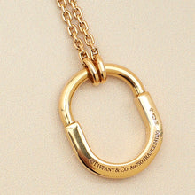 Tiffany & Co. 18K Rose Gold Tiffany Lock Diamond Small Pendant Necklace