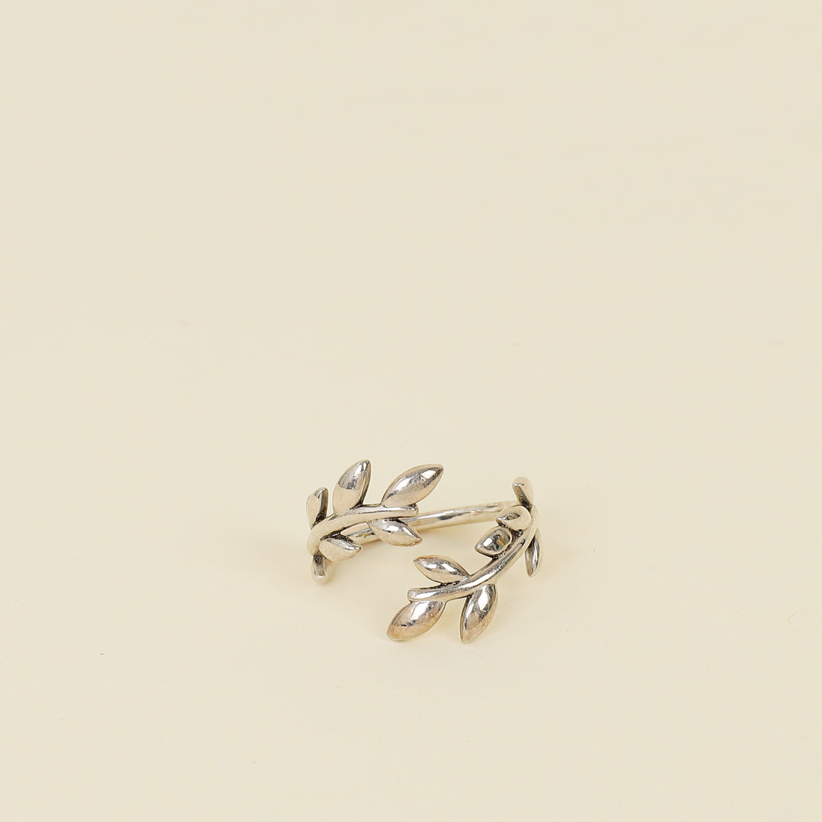 Tiffany & Co. 925 Sterling Silver Paloma Picasso Olive Leaf Bypass Ring 6