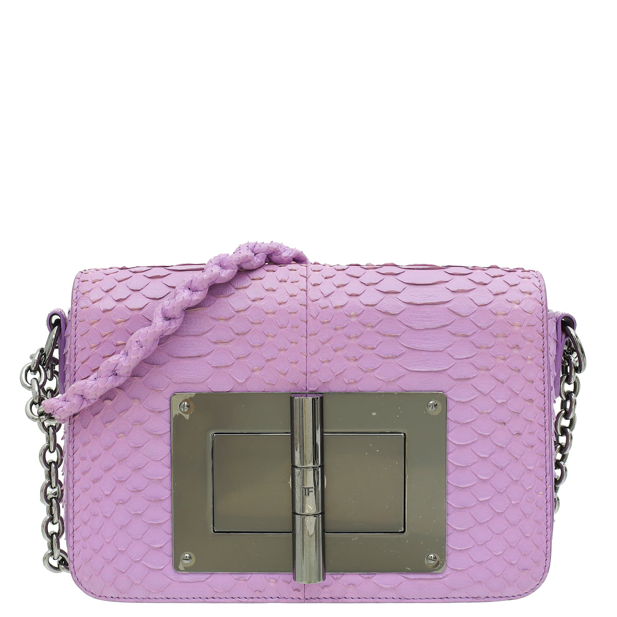 Tom Ford Purple Natalia Python Medium Flap Bag