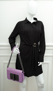 Tom Ford Purple Natalia Python Medium Flap Bag