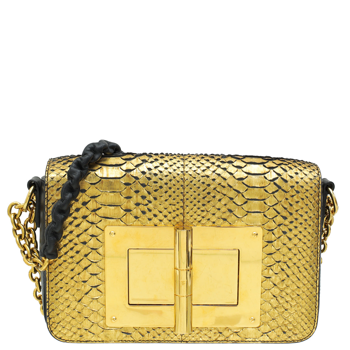 Tom Ford Bicolor Natalia Python Medium Flap Bag