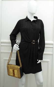 Tom Ford Bicolor Natalia Python Medium Flap Bag