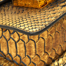 Tom Ford Gold Metallic Python Sienna Shoulder Bag