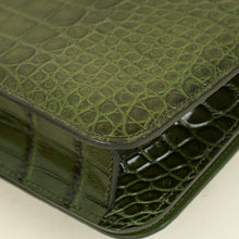 Tom Ford Olive Green Alligator Natalia East West Clutch Bag