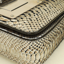 Tom Ford Metallic Silver Python Natalia Shoulder Bag