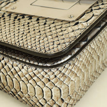 Tom Ford Metallic Silver Python Natalia Shoulder Bag
