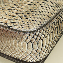 Tom Ford Metallic Silver Python Natalia Shoulder Bag