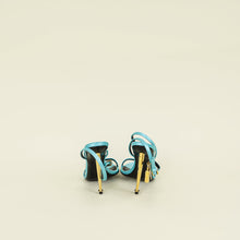 Tom Ford Turquoise Padlock Satin Ankle Wrap Sandal 36