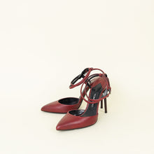 Tom Ford Burgundy Double Ankle Strap Pumps 38
