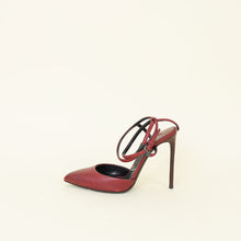 Tom Ford Burgundy Double Ankle Strap Pumps 38