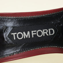 Tom Ford Burgundy Double Ankle Strap Pumps 38