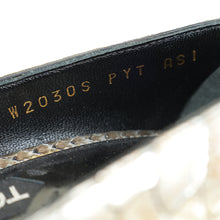 Tom Ford Metallic Silver Python Padlock Ankle Wrap Pumps 38
