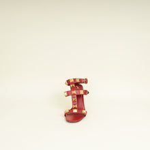 Valentino Red Roman Stud Ankle Strap 40