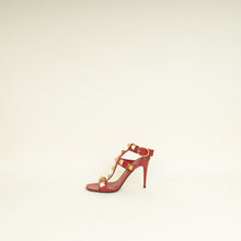 Valentino Red Roman Stud Ankle Strap 40