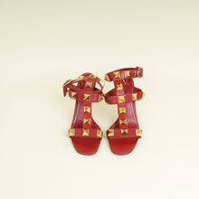 Valentino Red Roman Stud Ankle Strap 40