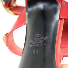 Valentino Red Roman Stud Ankle Strap 40