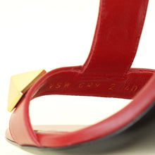Valentino Red Roman Stud Ankle Strap 40