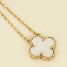Van Cleef & Arpels 18K Yellow Gold Vintage Alhambra MOP Pendant Necklace