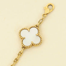 Van Cleef & Arpels 18K Yellow Gold Vintage Alhambra 5 Motifs MOP Bracelet