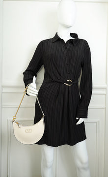 Valentino Light Ivory VLogo Signature Mini Hobo Bag