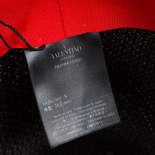 Valentino Black Vlogo Straw Sun Hat