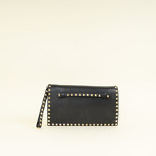 Valentino Black Rockstud Wristlet Clutch