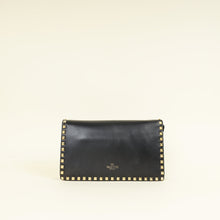 Valentino Black Rockstud Wristlet Clutch
