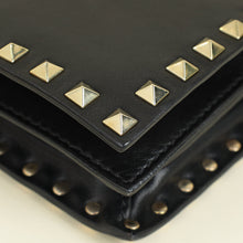 Valentino Black Rockstud Wristlet Clutch