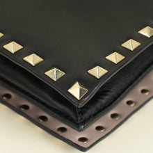 Valentino Black Rockstud Wristlet Clutch