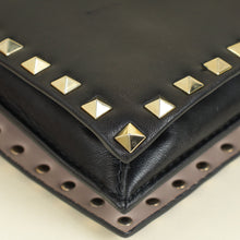 Valentino Black Rockstud Wristlet Clutch