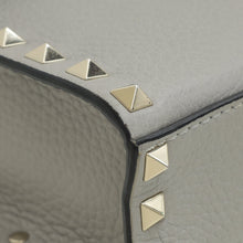 Valentino Gray Rockstud Flip Lock Flap Crossbody Bag