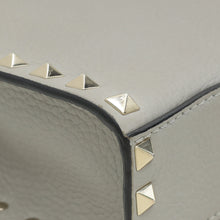 Valentino Gray Rockstud Flip Lock Flap Crossbody Bag