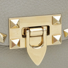 Valentino Gray Rockstud Flip Lock Flap Crossbody Bag