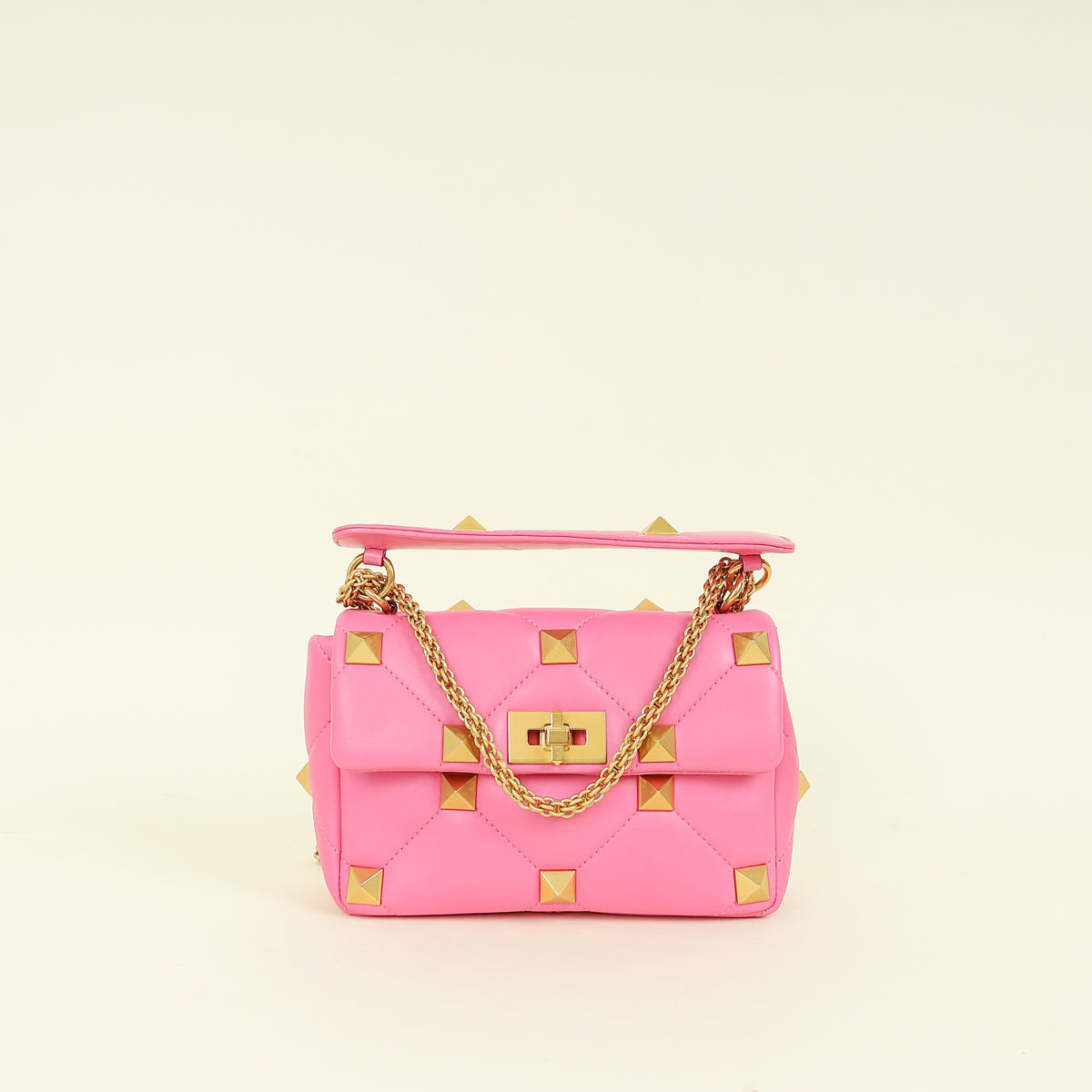 Valentino Fuchsia Roman Stud The Small Shoulder Bag