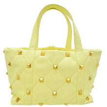 Valentino Lime Roman Stud Tote Bag