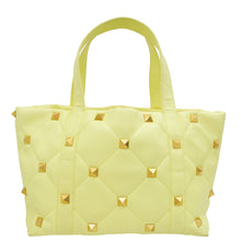 Valentino Lime Roman Stud Tote Bag