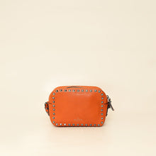 Valentino Orange Rockstud Camera Crossbody Bag