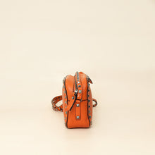Valentino Orange Rockstud Camera Crossbody Bag
