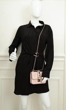 Valentino Light Pink Rockstud Glam Lock Flap Mini Shoulder Bag