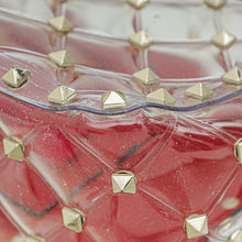 Valentino Clear PVC Rockstud Spike Top Handle Flap Bag