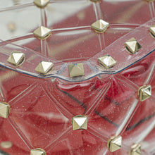 Valentino Clear PVC Rockstud Spike Top Handle Flap Bag